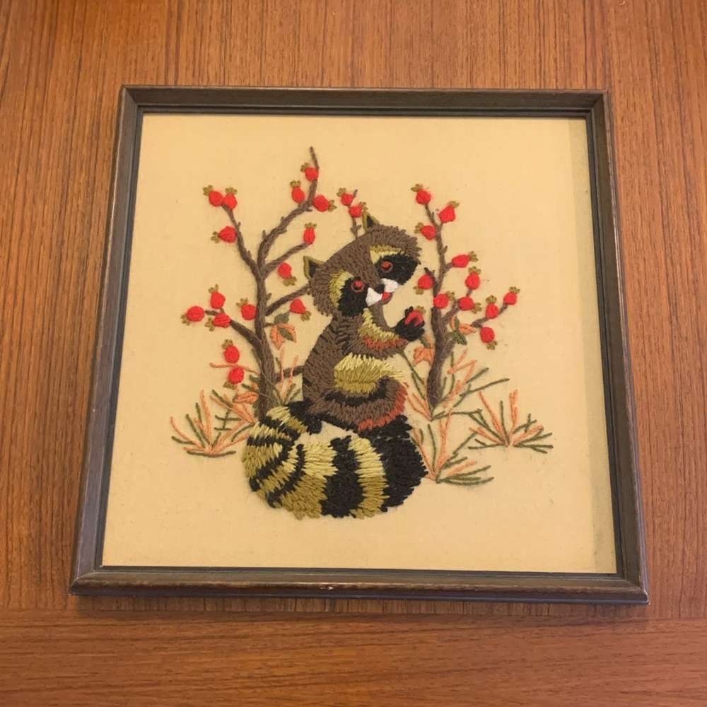 Vintage Raccoon Embroidery